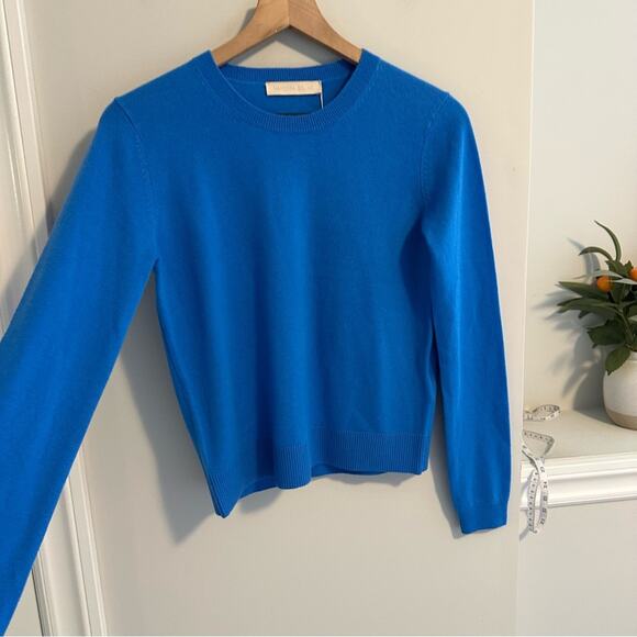 NWT Vanessa Bruno Blue Merino Wool Crewneck Sweater Small - Picture 11 of 15